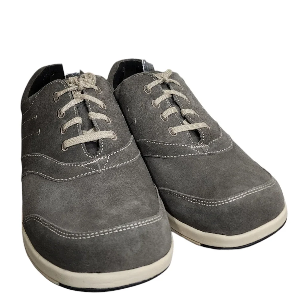 Drew Columbia Grey Suede Comfort Sneaker Wide Width WW 13